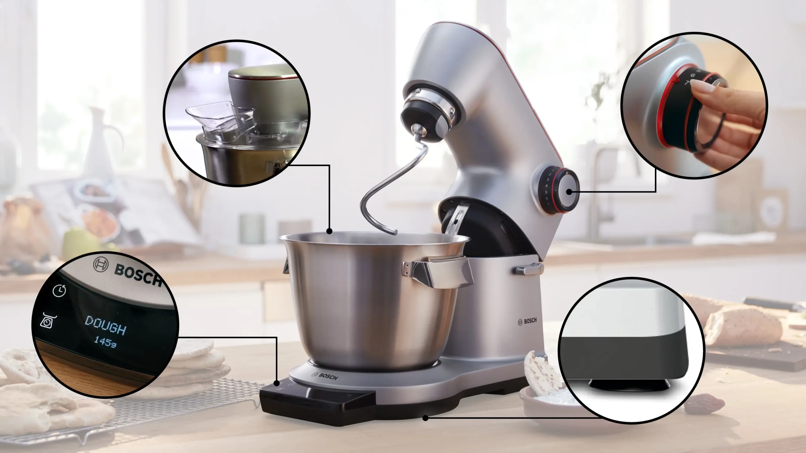 سلسلة الطرازات Serie 8 Kitchen machine with scale OptiMUM 1600 W سيلفر, أسود