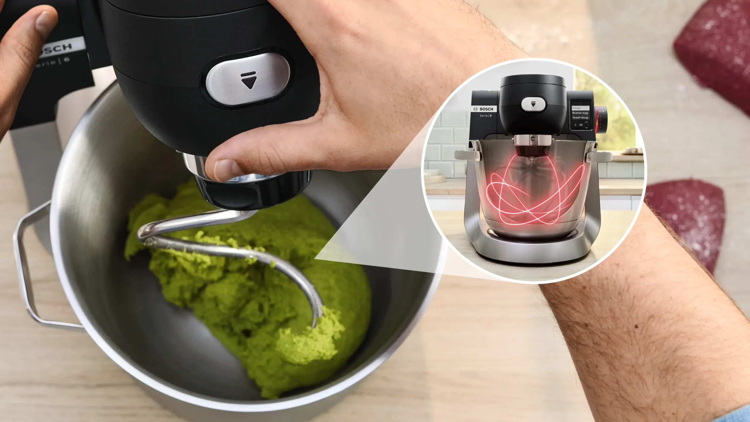 Series 6 Kitchen machine with scale 1600 W Black, Brushed stainless steel