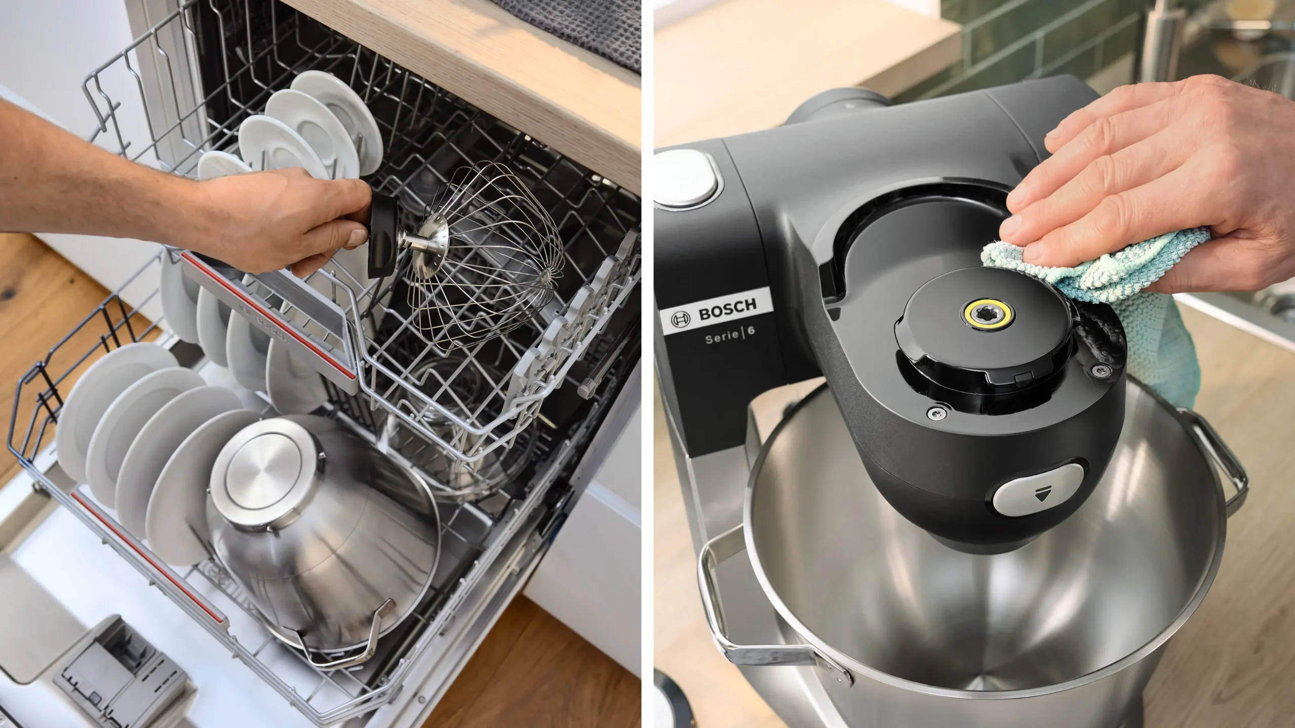 Series 6 Kitchen machine with scale 1600 W Black, Brushed stainless steel