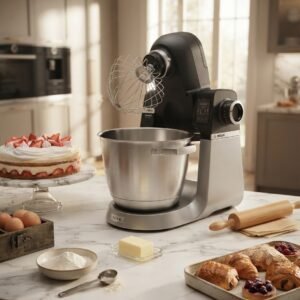 Series 6 Kitchen machine with scale 1600 W Black, Brushed stainless steel
